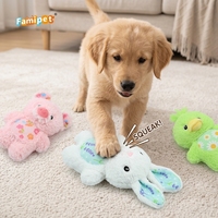 Famipet Fabricant Grossiste Nouveau Thème Printanier Design Animal Mignon Jouet pour Chiot en Peluche Douce et Froissée Jouet Sonore pour Chien Ensemble