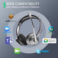 Casque d'écoute sans fil à réduction de bruit ENC Centre d'appels Bureau Casque d'écoute téléphonique d'affaires avec microphone