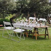 Chaise pliante en plastique facile à plier pour événements, mobilier d'extérieur moderne et abordable, vente directe usine