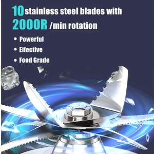 1100ml Portable <b>Large</b>-capacity Juice Bucket Wireless USB Charging Electric Juice <b>Cup</b> Multi-functional Fruit and Vegetable Juicer - Product Image 6