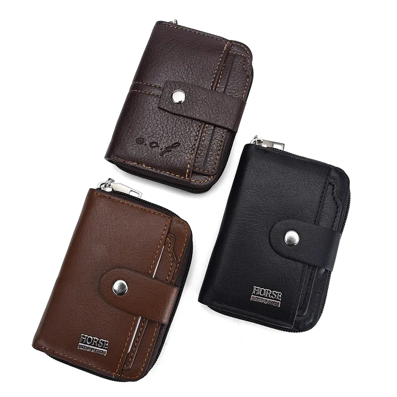 mens zipper wallet leather