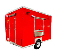 Camion de cuisine mobile standard américain, camion de vente de glaces, pizzas, gaufres, sandwichs, crêpes, caravane alimentaire