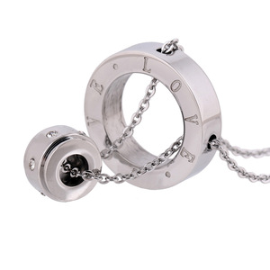 Collier Cœur Géométrique Rond Creux Gravé en Acier Doré – Cadeau Saint-Valentin, Idéal au Quotidien - Product Image 4