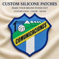 Écussons en silicone 3D personnalisés, étiquettes de vêtements en PVC avec logo pour vestes et accessoires de travail