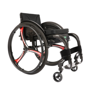 SC01 Comoda Sedia a Rotelle Sportiva per Tutti i Terreni, Strumento da Viaggio Estivo, Realizzata a Mano in Fibra di Carbonio Nera, Certificazione CE, 24 Pollici JBH - Product Image 1