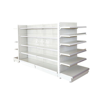 Étagères de présentation pour supermarchés, rayonnages gondoles durables en métal léger pour magasins, taille personnalisée, pour diverses marchandises