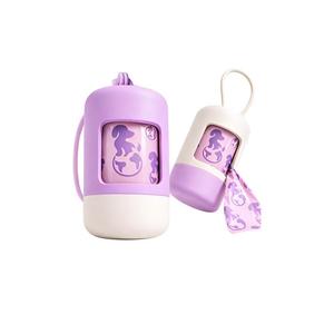 Distributeur de sacs poubelles Huamaohengchun avec revêtement doux au toucher de qualité supérieure |   Ouverture de distribution élargie, design élégant bicolore - Product Image 1