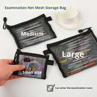 Pochette en maille transparente personnalisable avec logo pour documents A5/A6, sacs cosmétiques, fournitures de bureau, pochette zippée en maille