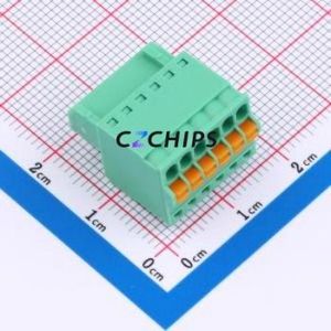 MX2EDGKD-2.5-06P-GN01-Cu-A Plug-in Terminal Block P=2.5mm Connector Plug 1x6P 2.5mm Green - Product Image 1