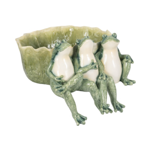 Vaso per Fiori a Forma di Rana in Resina, Decorazione per Interni ed Esterni - Product Image 2
