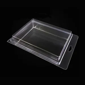 Boîte de plateau pliable transparente en plastique PET