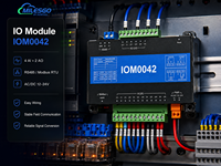 Module IO intelligent Milesgo IOM0042 avec 4 entrées analogiques et 2 sorties analogiques, prend en charge Modbus TCP RTU, acquisition et contrôle de données à distance pour les applications IoT