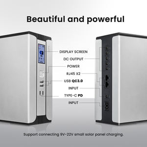 SKE 30000mah DC UPS Grande capacité de batterie Sortie 45W DC <span class=keywords><strong>5V</strong></span> 9V 12V 3.75A Affichage LCD USB TYPE-C Port POE avec charge solaire 22V - Product Image 2
