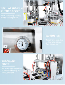 Machine automatique de remplissage et de scellage de gobelets <span class=keywords><strong>pour</strong></span> l'eau, le jus, le yaourt, la gelée, le <span class=keywords><strong>pop</strong></span>-<span class=keywords><strong>corn</strong></span> avec système de doublure haute vitesse - Product Image 4