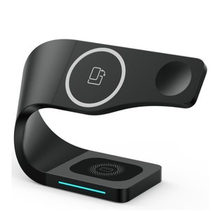 Soporte de cargador inalámbrico magnético, estación de carga rápida 4 en 1 para <span class=keywords><strong>Iphone</strong></span> 12, <span class=keywords><strong>Apple</strong></span> <span class=keywords><strong>Watch</strong></span> 6, 5, 4, 3, <span class=keywords><strong>Airpods</strong></span> Pro, 15W, 2021 - Product Image 6