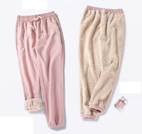 Pantalons de survêtement en velours épais pour femmes, automne et hiver, pantalon de sport pour femmes, pantalon doux et chaud avec poches intérieures
