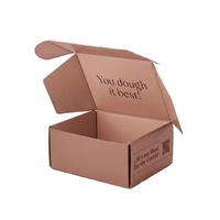 Boîte personnalisée haut de gamme en carton ondulé écologique, matériaux recyclés, revêtement UV, auto-érection, fond à verrouillage automatique, pour aliments et cadeaux