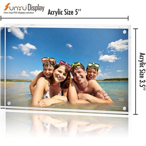 Présentoir de cadre photo magnétique en acrylique sans <span class=keywords><strong>lunette</strong></span> personnalisé d'usine Photos imprimées, présentoir en plexiglas de menu - Product Image 2