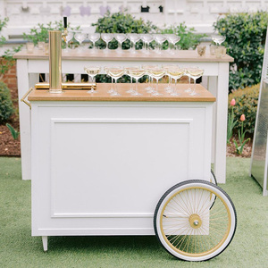 Chariot à bonbons personnalisé, chariot mobile vintage, distributeur <span class=keywords><strong>de</strong></span> bière doré, chariot à <span class=keywords><strong>champagne</strong></span> pour mariage - Product Image 4
