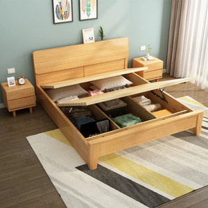 <span class=keywords><strong>Letto</strong></span> in Legno Massello Economico con <span class=keywords><strong>Testiera</strong></span> e Struttura, Adatto per Ville, Hotel e Appartamenti - Product Image 2