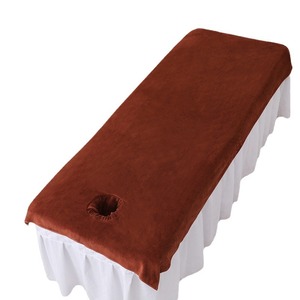 ผ้าคลุมเตียงนวดจินอาว 90x190 ซม. ผ้าขนหนูทำความสะอาดผิวหน้าสีชมพูหนานุ่มสำหรับร้านเสริมสวย - Product Image 5