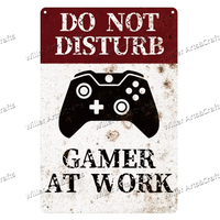 Ne pas déranger Gamer au jeu Funny Vintage Tin Signs Gamer Metal Sign Tin Sign Gamer At Work Wall Tin Plaque