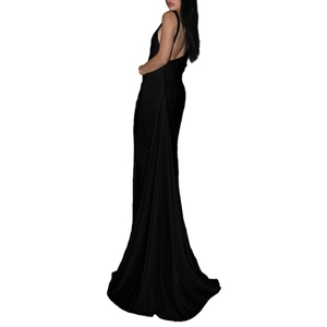 Vestido de Noche Largo Elegante y Moderno para Fiesta, Estilo Tubo, de un Solo Hombro, sin Mangas, Ajustado al Cuerpo para Mujer - Product Image 2