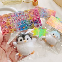 Peluche Mignonne Pingouin Ventru à Rebond Lent, Jouet Anti-Stress et de Décompression, Poupée à Presser Amusante pour Filles et Adultes