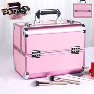Nouvelle Trousse de Maquillage Professionnelle Portable en Aluminium <span class=keywords><strong>Rose</strong></span> pour Salon de Beauté – Organisateur Rigide pour Cosmétiques – Vente en Gros - Product Image 3