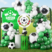 Kit d'arche de guirlande de ballons de football personnalisé, thème football, décoration de fête écologique, ensemble de chaînes de ballons pour Noël et la remise des diplômes