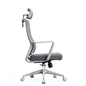 Vente en gros de chaise de bureau moderne en maille pour directeur exécutif chaise pivotante de luxe à dossier haut chaise de bureau ergonomique en tissu maillé vip