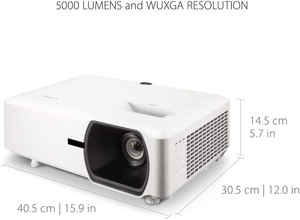 Projecteur laser réseau LS750WU 5000 Lumens WUXGA avec zoom optique 1,3x, correction trapézoïdale verticale et horizontale, et déplacement de l'objectif pour les grands écrans - Product Image 2
