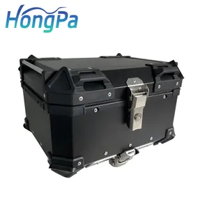 HONGPA 35L אופנוע אלומיניום סגסוגת עמיד למים למעלה תיבת תא מטען קסדת אחסון זנב קופסות