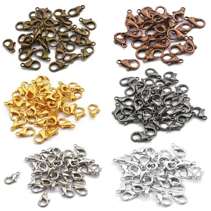 Factory Wholesale <strong>Jewelry</strong> Zinc <strong>Alloy</strong> Gold Necklace Bracelet <strong>Lobster</strong> Clasp for <strong>Jewelry</strong> Making - Product Image 1