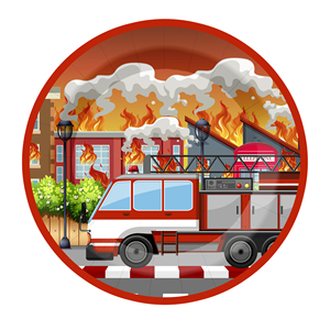 Suministros para Fiesta de Cumpleaños de Camión de Bomberos DAMAI, Decoraciones para Fiesta de Cumpleaños de Camión de Bomberos, Incluye Platos y Juego de Vajilla - Product Image 4