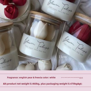 <span class=keywords><strong>Velas</strong></span> Aromáticas <span class=keywords><strong>de</strong></span> Tulipán en Vaso, Cera <span class=keywords><strong>de</strong></span> <span class=keywords><strong>Soja</strong></span>, Regalos <span class=keywords><strong>para</strong></span> Festivales, Decoraciones Aromáticas, Ambiente <span class=keywords><strong>para</strong></span> el Hogar, Regalos Creativos - Product Image 4