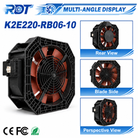 Ventilateur de circulation d'air industriel K2E220-RB06-10, ventilateur radial pour refroidissement de armoire, équipement de ventilation CVC, pièce de rechange
