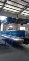 Bateau de croisière à ponton double en aluminium Gospel Boat de 30 pieds, bateau de pêche, moteur hors-bord, certifié CE, garantie de 3 ans, 2-20 personnes