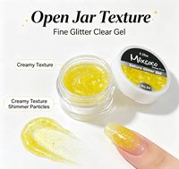 Mixcoco Gel Glitter Sakura Soak Off UV LED con Paillettes a Fiore di Ciliegio per Manicure Professionale e Decorazione Unghie Fai da Te a Casa