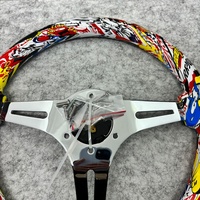 Leaders Universal Design Graffiti 7cm Deep Disc Support électrolytique coloré JDM Racing Car Modification Volant