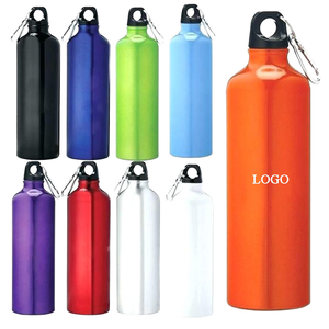 Promotional 500 ML Aluminum Sports Water Bottle with Carabiner Customized Logo Back to School Eco-Friendly