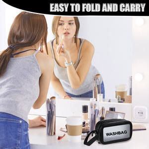 Wholesale custom logo waterproof women's cosmetics <b>travel</b> <b>toiletries</b> PVC cosmetic <b>bag</b> - Product Image 4