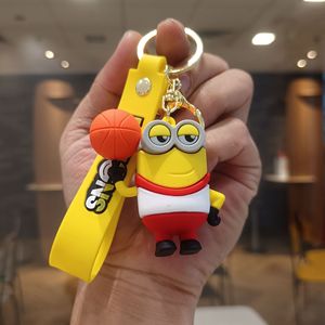 Porte-clés et breloque de sac 3D en PVC sur le thème du sport, figurine de dessin animé Minion, vente en gros, petit cadeau - Product Image 4