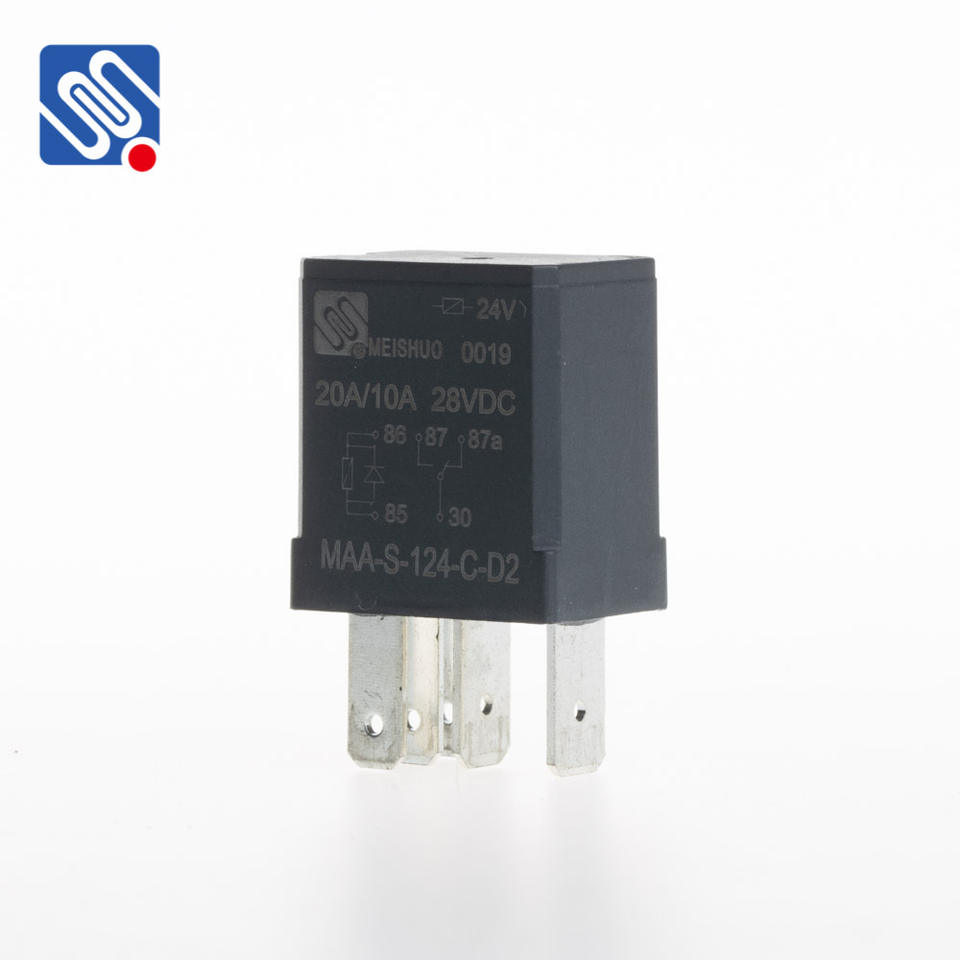 New Meishuo MAA-S-124-C-D2 12VDC 30A Automotive Car Relay with Parallel Diode for Replacement