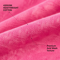 Ensemble sweat à capuche court zippé rose délavé RAMAX et pantalon large en strass 420GSM, style streetwear, logo personnalisé OEM ODM