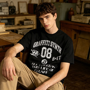 Camiseta de Talla Única Directo de Fábrica, Impresión Personalizada, Camiseta de Algodón Grueso de 240 g/m² - Product Image 4