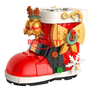 WYL Customizável OEM & ODM Partículas Pequenas Blocos De Construção Brinquedos Puzzle Building Block Modelo Botas De Neve De Natal Mini Building Block - Product Image 5