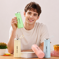 Bouteille d'eau en verre à double paroi Nais Cup 400 ml avec poignée, portable, pour étudiants, activités de plein air, tasse scellée pour affaires, cadeau publicitaire
