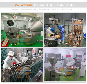 Machine de remplissage commerciale automatique de saucisse de <span class=keywords><strong>Chorizo</strong></span> de pli nouvelle efficacité de traitement quantitative de Stuffer de saucisse de vide élevée - Product Image 3