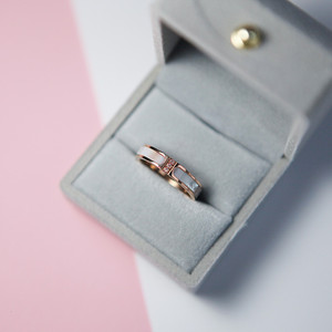 Bagues de luxe avec <span class=keywords><strong>boucle</strong></span> en or pour <span class=keywords><strong>femme</strong></span>, bijoux tendance, personnalisés, en acier inoxydable, avec nom de fiançailles - Product Image 5